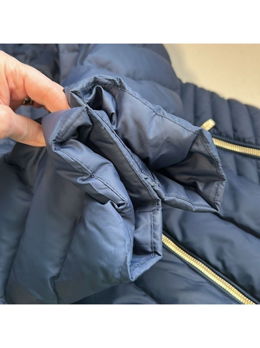 Anne Klein Winter Down Filled Classic Minimalist Puffer Jacket Coat Medium - Picture 12 of 15